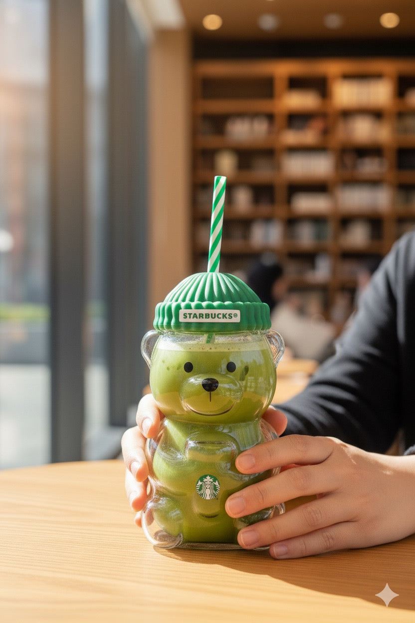 Starbucks Glass Teddy Bear Cup - Limited Edition Must Have!