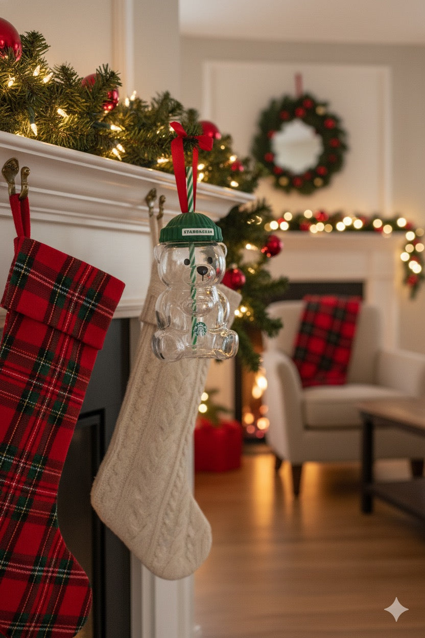 Starbucks Glass Teddy Bear Cup - Limited Edition Must Have!