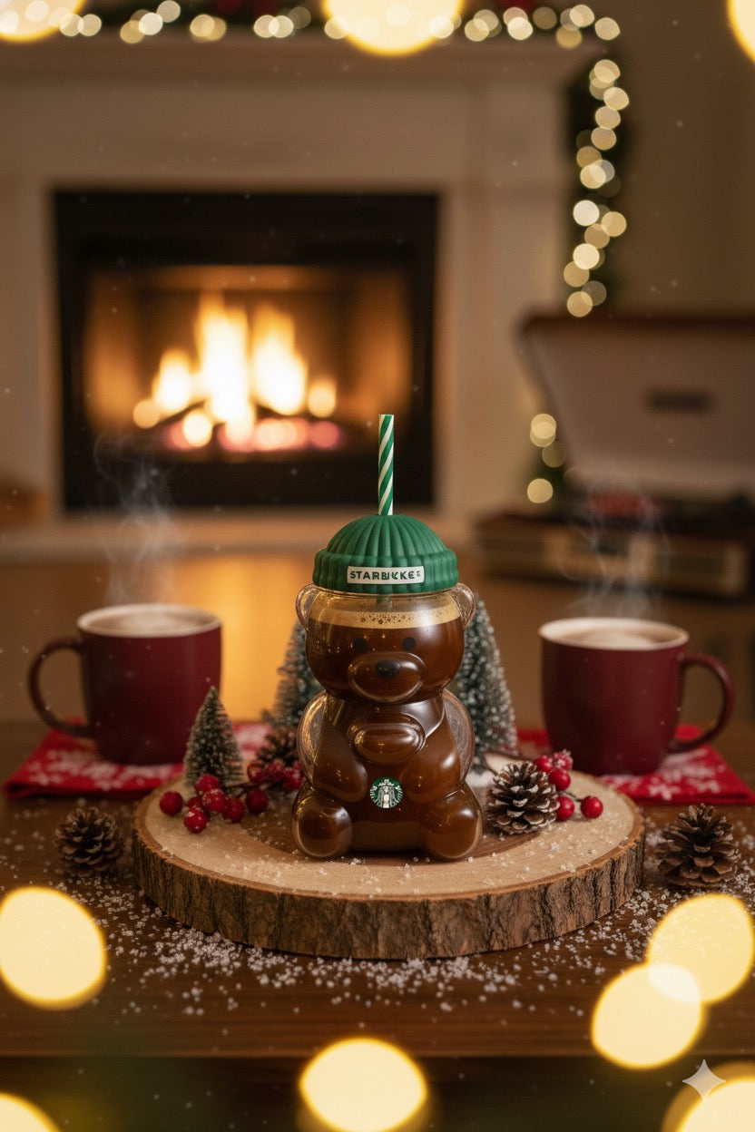 Starbucks Glass Teddy Bear Cup - Limited Edition Must Have!